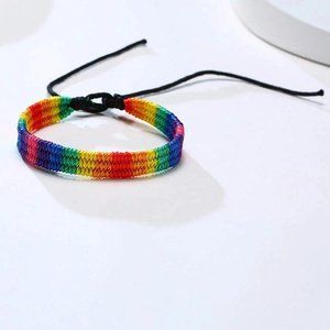 🌈Rainbow Color Block Friendship Bracelet LGBTQ Gay Pride